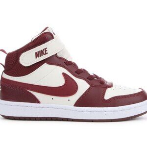 Nike Court Borough Mid 2 PSV (Soft Pearl/Dark Team Red) Size 2Y New CD7783 013